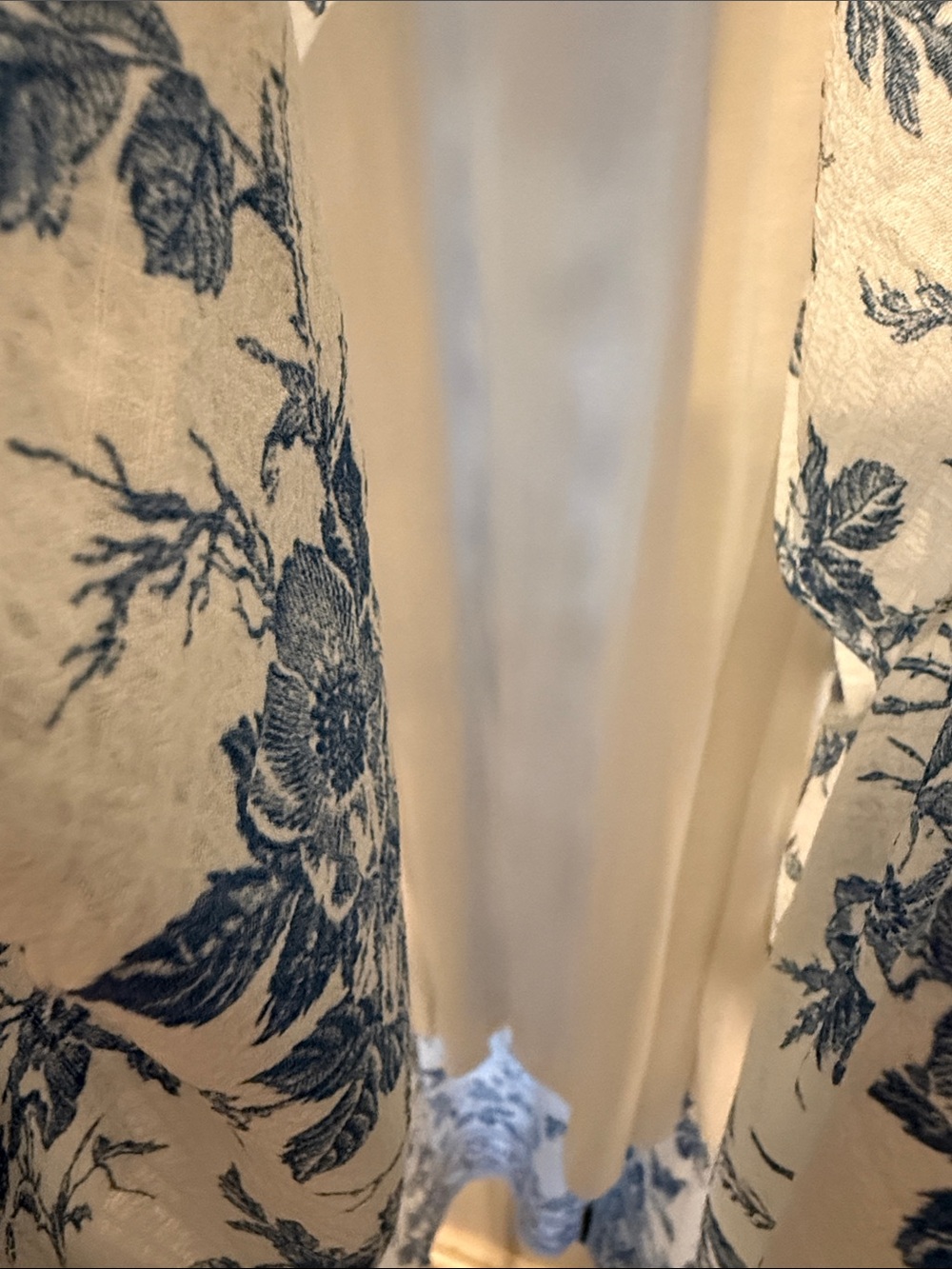Max Studio White Maxi Dress with Blue Floral Print - Picture 5 of 5